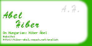 abel hiber business card